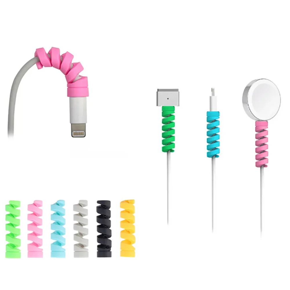 5/10/20/50 stücke Kabel Protector Silikon Daten Kabel Spirale Wickler Draht Kabel Organizer Abdeckung Für iPhone Telefon USB Ladegerät Kabel