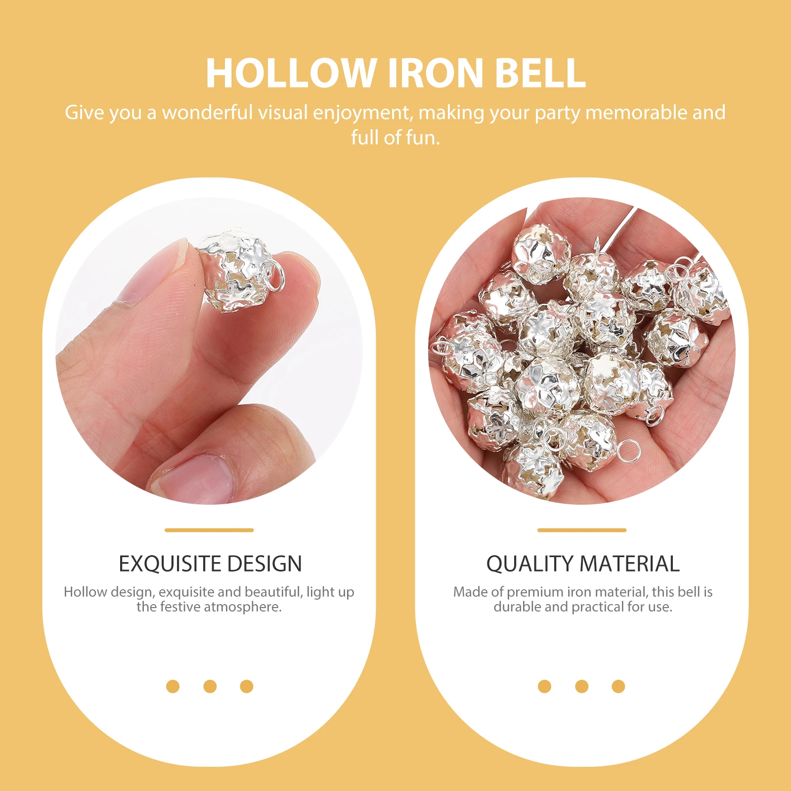 

100pcs Iron Key Chain Pendants Vintage Decorative Hanging Bells Party Wedding Christmas Ornament Diy Crafts Accessories Home Bar