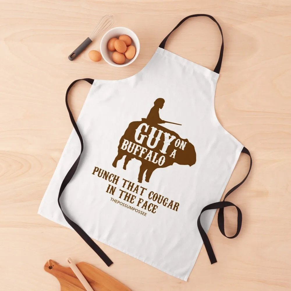 

Guy on a Buffalo - Possum Possee Funny Apron Funny Utensils For Kitchen Apron
