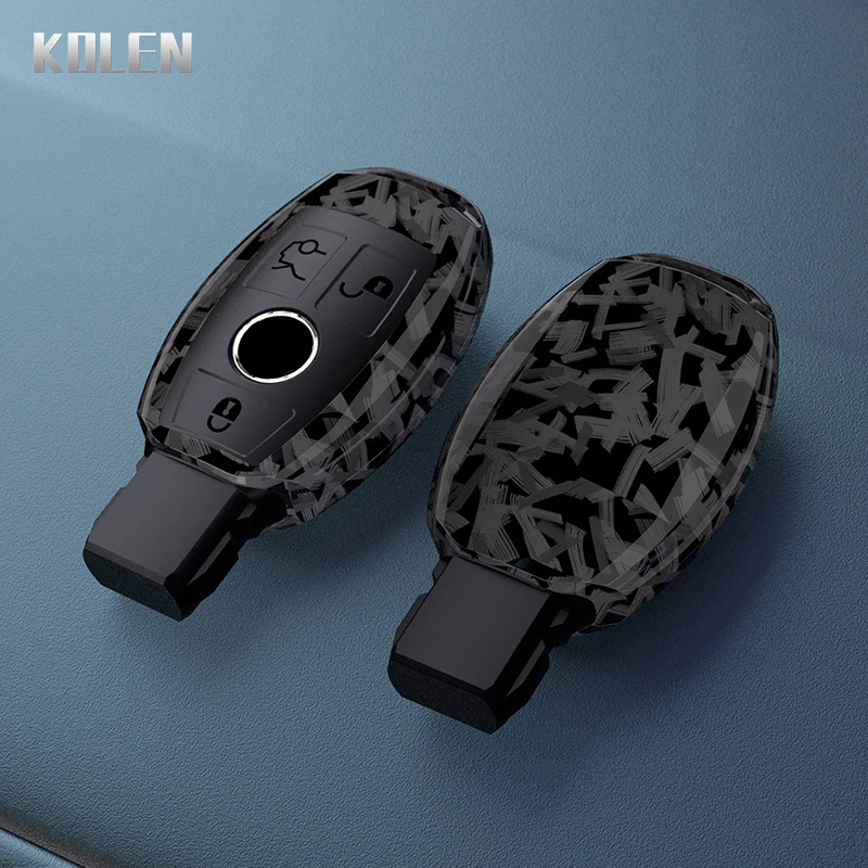 ABS Carbon Fiber Car Key Case Cover Shell For Mercedes Benz A B C E Class GLS GLA GLK GLC CLS CLA AMG W204 W205 W212 W463 W176