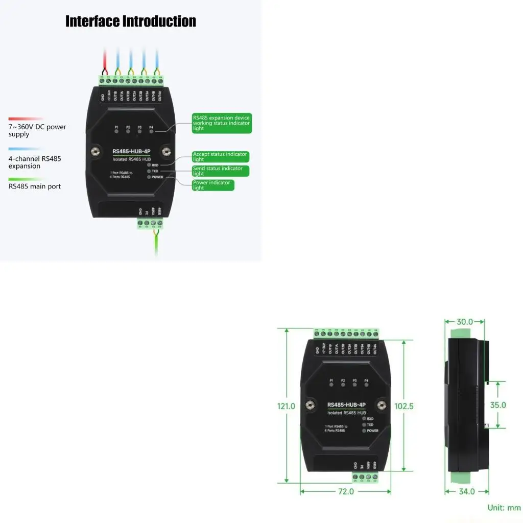 

Сильная изоляция канала 4 усилителя индикации RS485 и установка выхода и игры