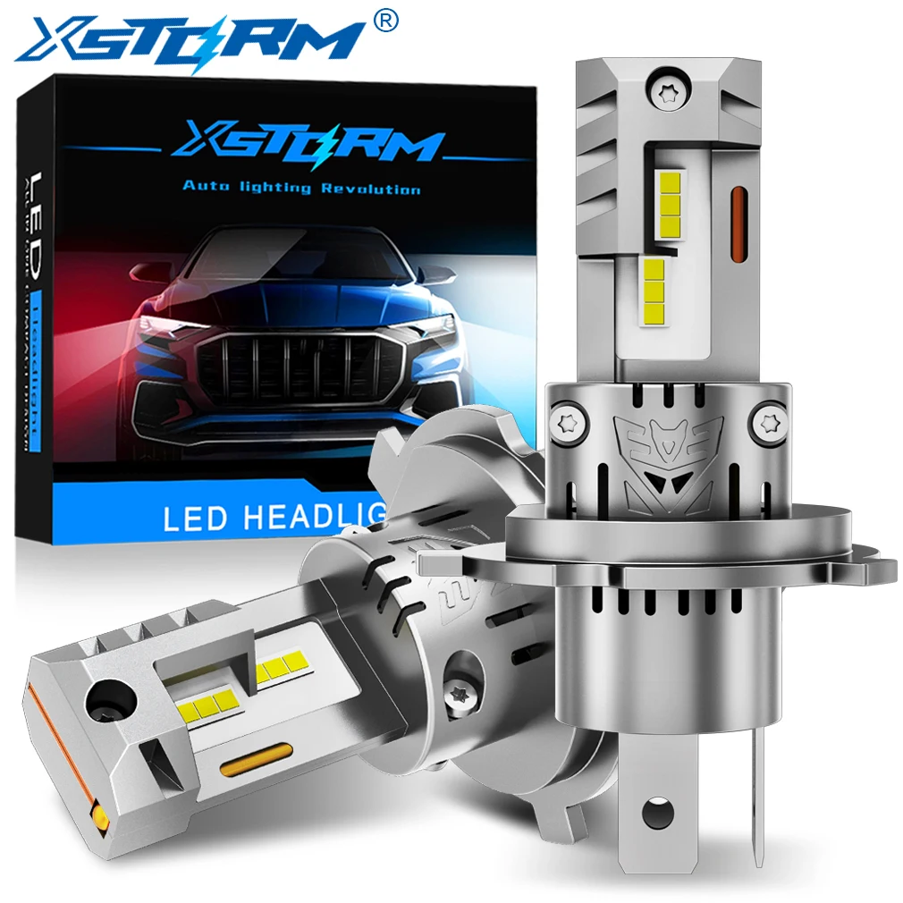 XSTORM H4 LED Żarówki reflektorów 9003 HB2 Canbus Wysoka martwa wiązka Światło samochodowe 20000LM Turbo Led Diode Lamp Auto 12V 6500K lampada