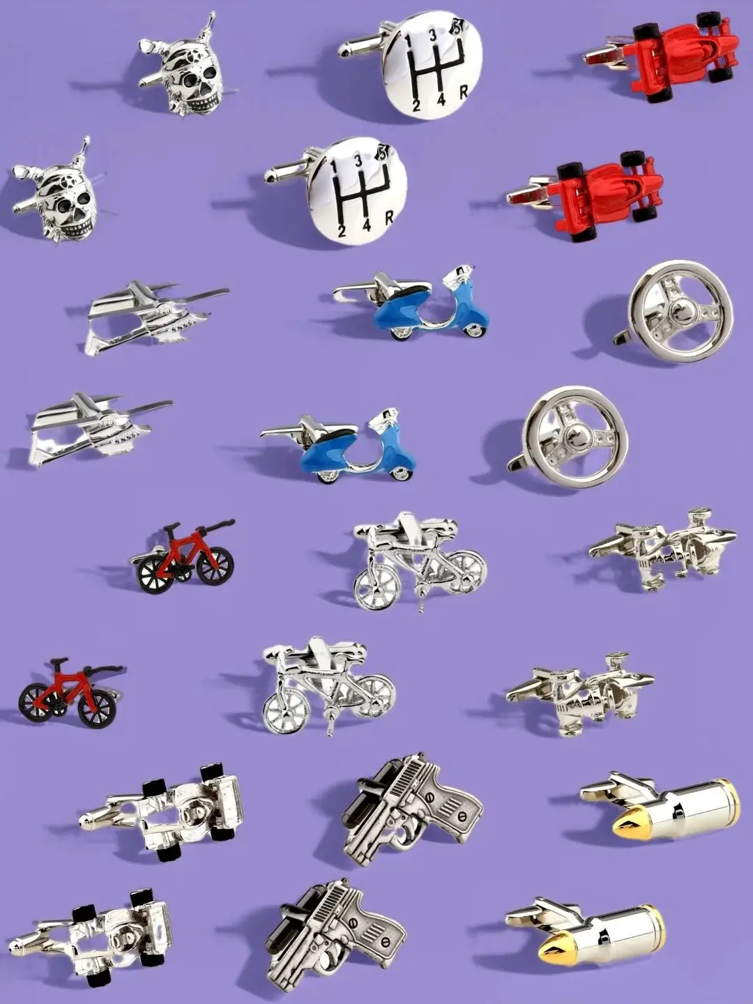 AliExpress TZG 31 Designs Bicycle Motorcycle Car Cufflinks Men Skull Ship Plane Cuff Links 2 Pairs