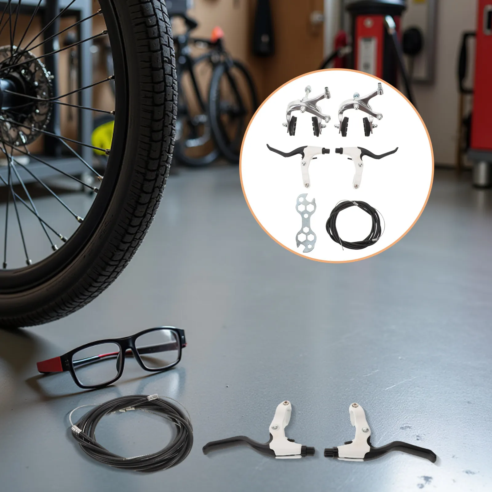 

1Set Universal Bike Brake Set Complete Front Rear Brake Kit Aluminum Alloy Levers Mechanical Hydraulic Disc Brakes Inner Outer