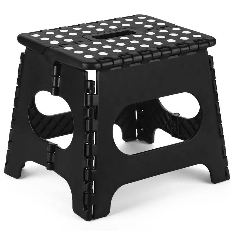 Compact 11" Folding Step Stool With Non-Slip Surface - Ideal For Kitchen, Camping & Picnics