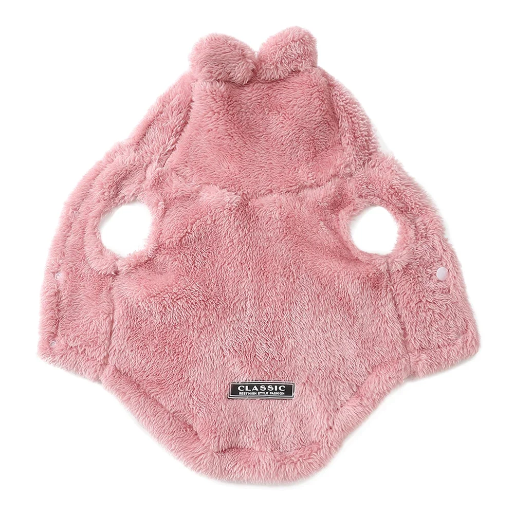 Haustier-Katzen-Mantel, Kapuzenpullover für kleine und mittelgroße Hunde, Winter, warme Fleece-Welpen-Kätzchen-Kleidung, Jacke, gemütliche süße Sphynx-Katzenpullover-Bekleidung – Detail 8
