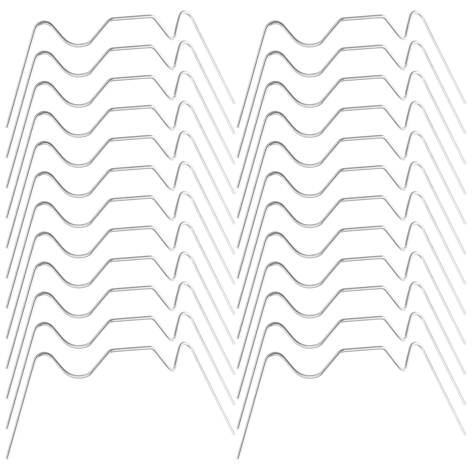 

25 Pcs W Nail Fixing Clip Greenhouse Glass Clips R-shaped Garden Doors and Windows W-wire Net Pane