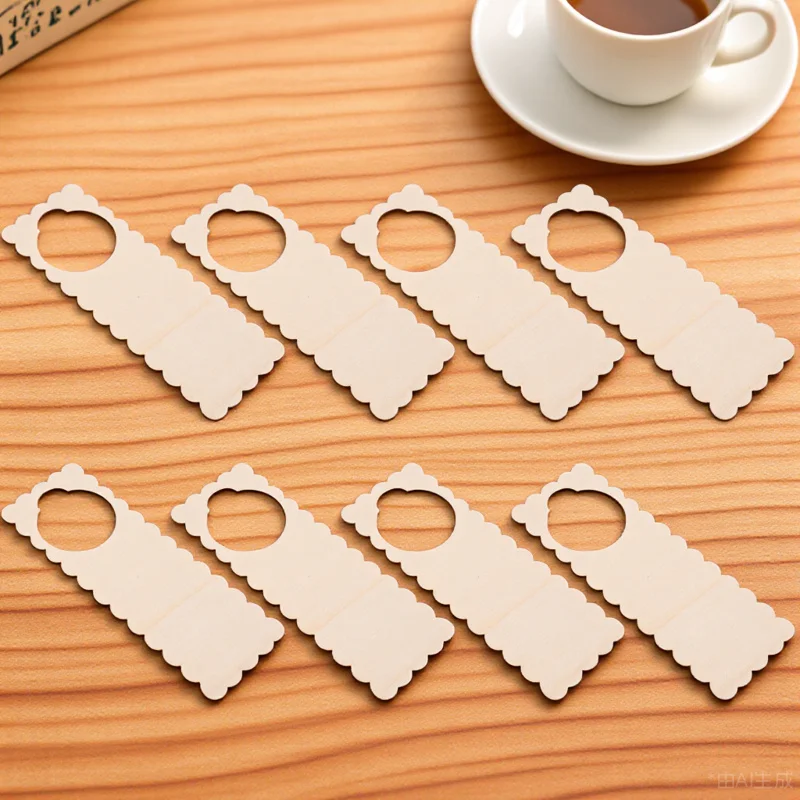 

10Pcs Wooden Doorknob Hanging Blank Plaques DIY Painting Graffiti Signs Door Decoration Door Wood Plaque Doorknob Wood Sign