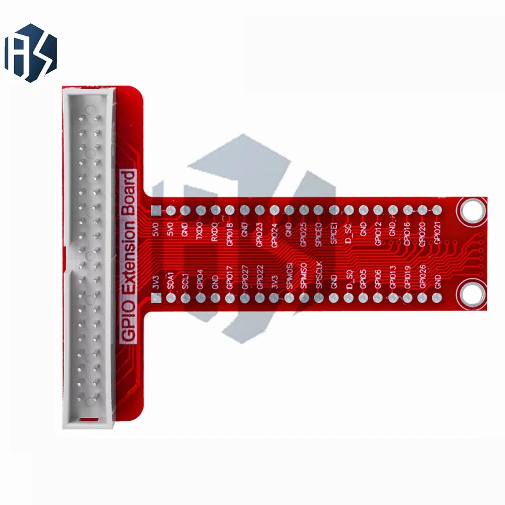 Placa de expansión GPIO Breakout en forma de T con cable plano de cinta de 40 pines de 20 cm – Compatible con Raspberry Pi 2/3 Modelo B/B+