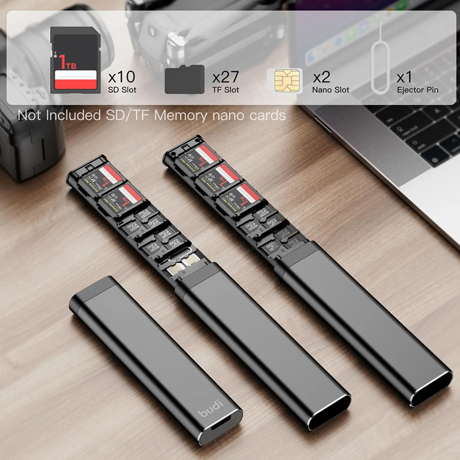 Multifunctionele opbergstick SDXC SDHC TF SIM-kaart Schokbestendige geheugenkaart Opbergdoos Case Protector Houder