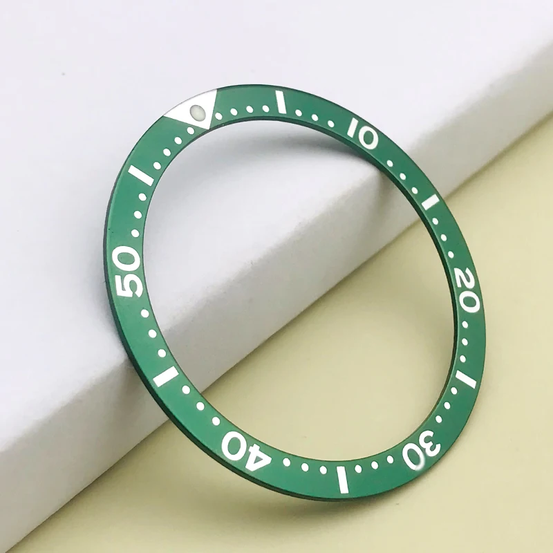 39mm SKX Bezel Insert Flat seiko turtle case ring Fits NH35 NH36 6105 Turtle Watch cases Replace man watch parts Size 39*32.3mm