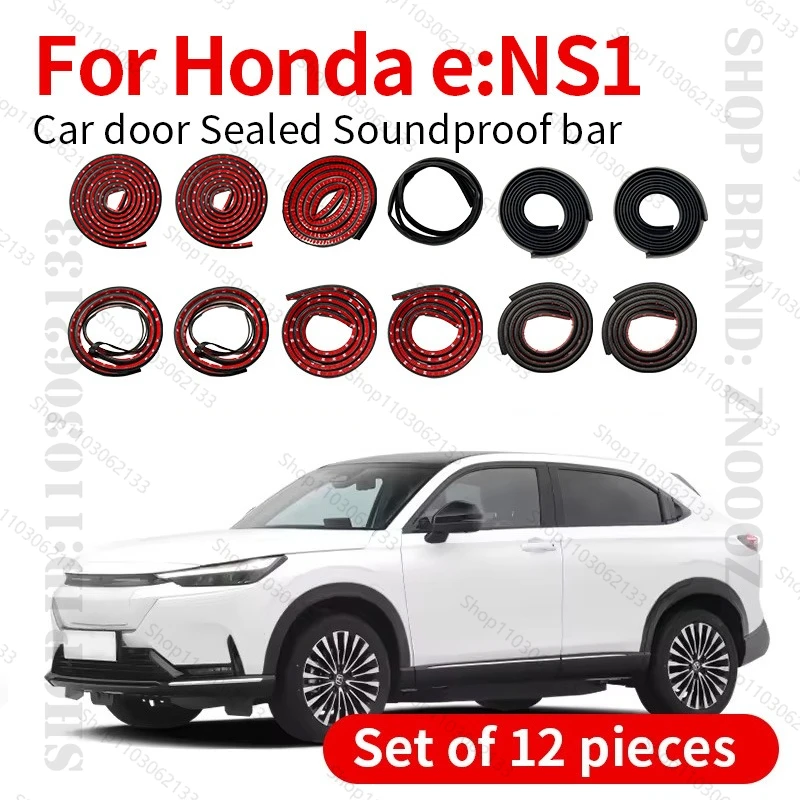 

For Honda E:NS1 Car Door Seal Strip Rubber Double Layer Sealing Protector Soundproof Strip Dustproof Seal Strip 12PCS Set