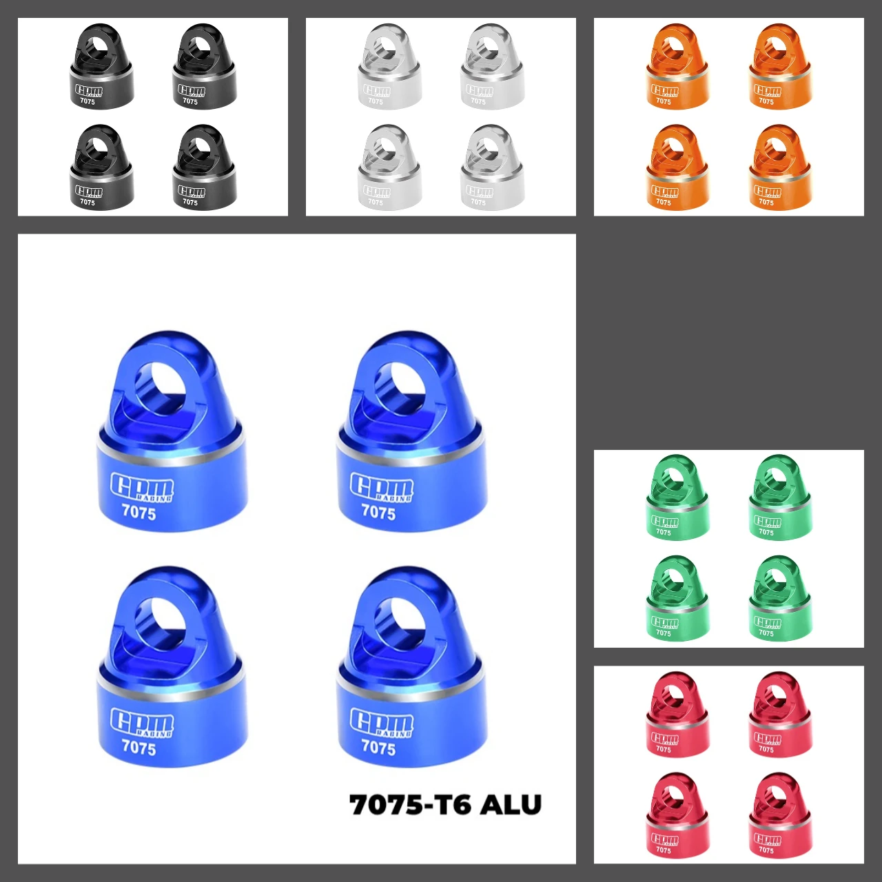 GPM 7075 Alloy Shock Cap For GPM And Original Shock Absorbers For TRAXXAS 1/8 Sledge