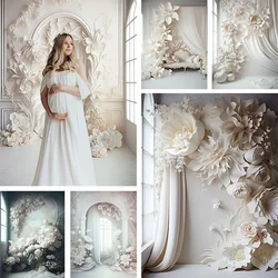 Mehofond Photography Background Retro White Flowers Adult Birthday Wedding Maternity Art Portrait Decor Backdrop Photo Studio