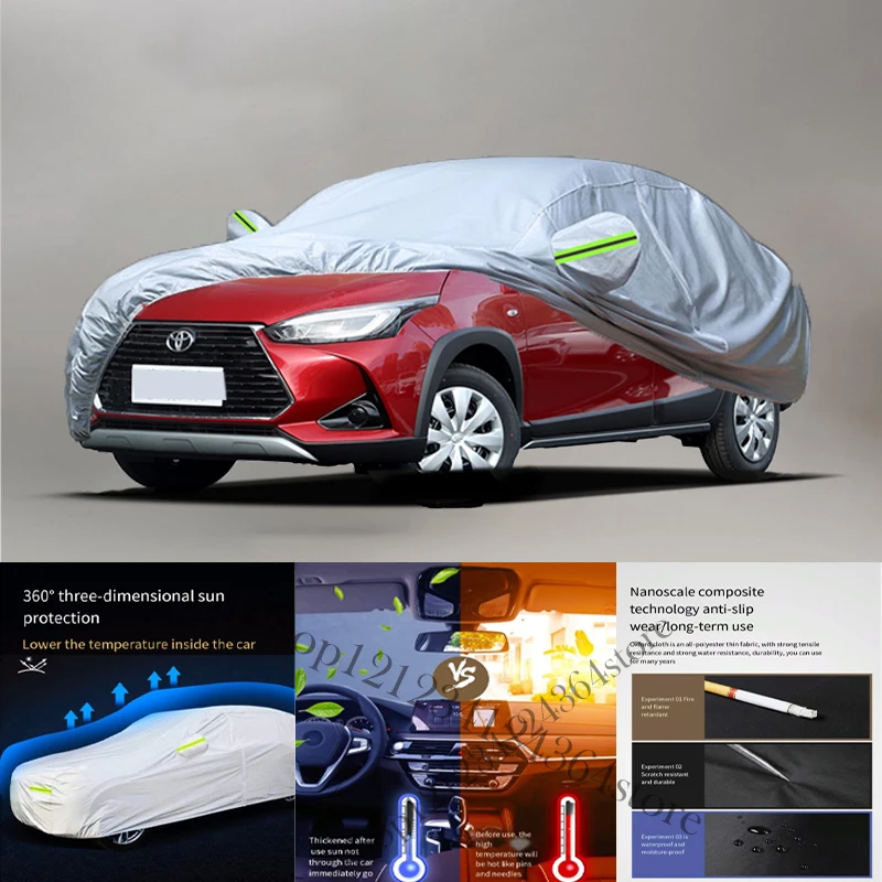 

For Toyota YARiS L fit Outdoor Protection Full Car Covers Snow Cover Sunshade Waterproof Dustproof Exterior Car cover protection