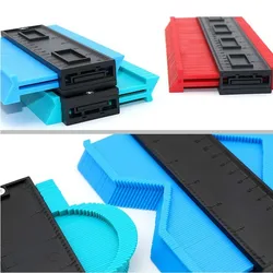 Adjustable Lock Contour Gauge Profile Duplicator Tool Alloy Edge Shaping Wood Measure Ruler for Laminate Tiles & Meethulp