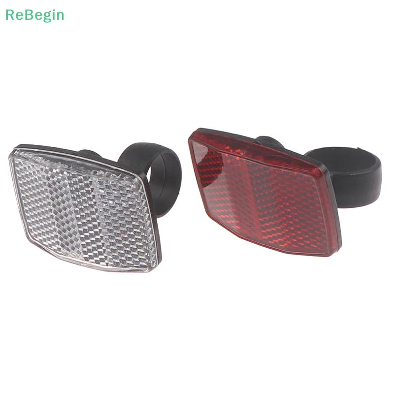 New 1Pcs High Quality Bicycle Bike Handlebar Reflector Reflective Front Rear Warning Light Safety Lens White/Red