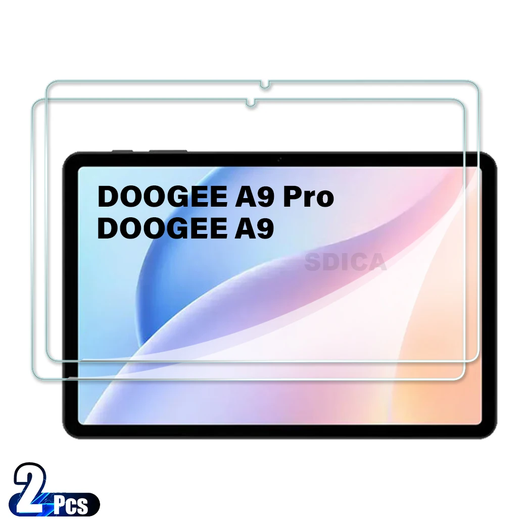 2PCS For Doogee Tab A9 Tempered Glass Screen Protector A9 Pro 10.1 inch Tablet Anti Scratch HD Protective Film