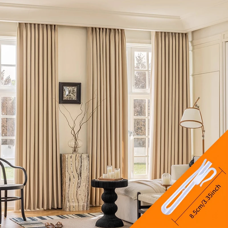 

2pcs New French-Style Curtains for Bedroom - Light Luxury Romantic High-End Blackout Curtains