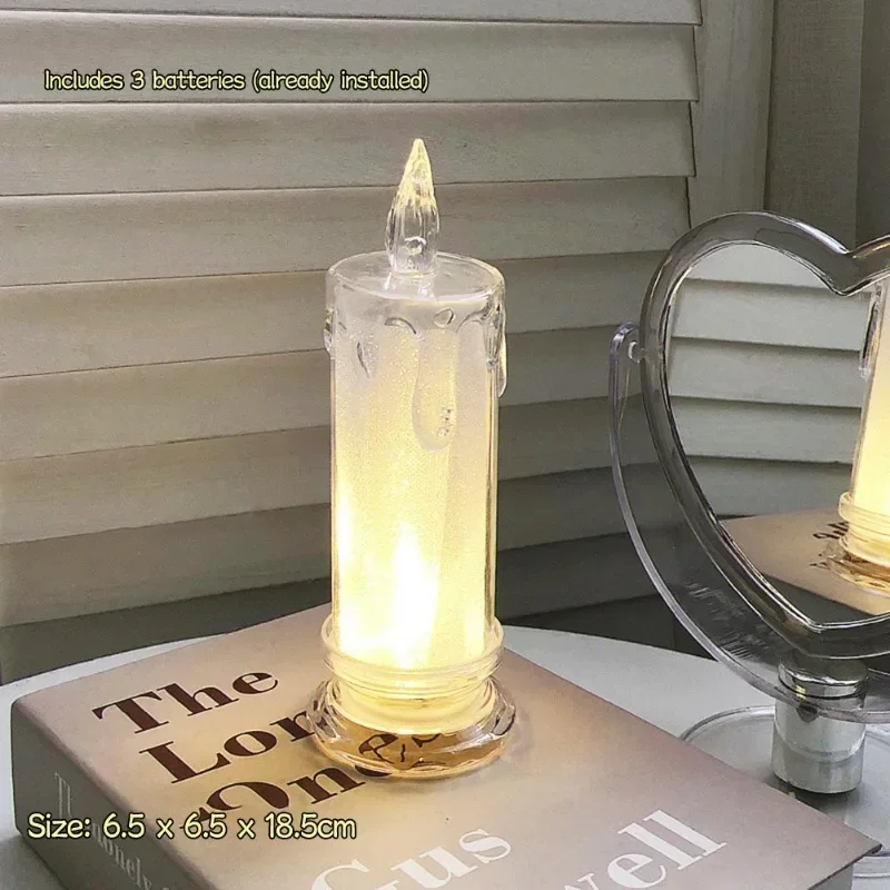 

Led Candles Light Flameless Candle Battery Power Plastic Pillar Flickering Candle Light for Home Party Halloween Xmas Decor