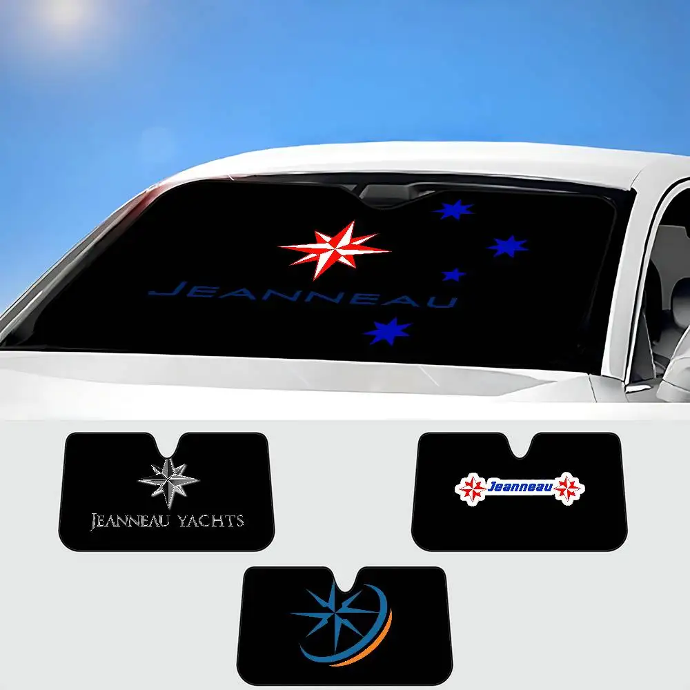 

J-JEANNEAU Logo Personalized Windshield Sunshade Car Cover Sun Shade Auto Sun Visor Car-covers Car Solar Protection