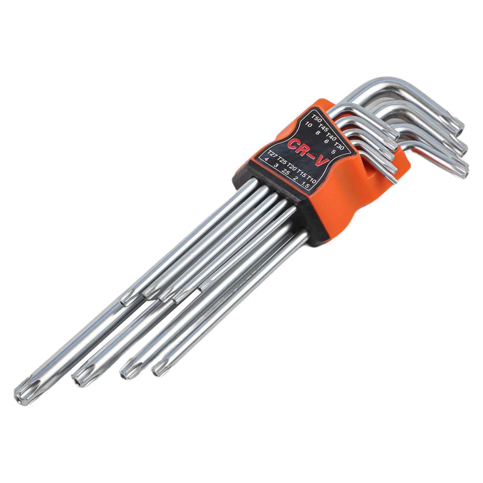 9pcs L Wrench Kit Double-End Screwdriver Long Arm Hex Key Torx Spanner T10-T50 Chrome Vanadium Steel Wrench For Bicycle Repair