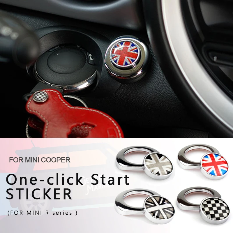 One-Click Start Stickers Cover Car Button Sticker For Mini Cooper R55 R56 R57 R58 R59 R60 R61 Interior Decoration Case Accessory