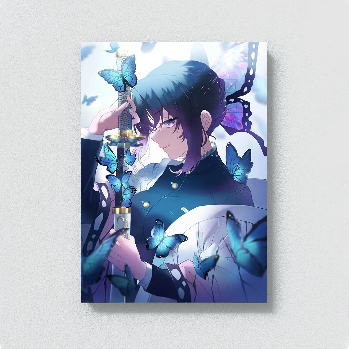 Japanese Anime Posters Demon Slayer Canvas Painting Hot Character Portrait Kochou Shinobu Wall Art Pictures Room Home Decoration