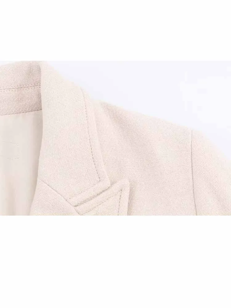 HH امرأة الشتاء موضة الأقمشة المخلوطة حزام مزدوجة الصدر التلبيب طويلة الأكمام معطف الإناث التنقل تنوعا معطف طويل #5