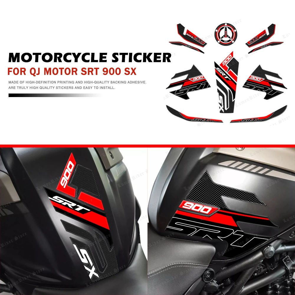 

For QJ Motor SRT 900 SX Motorcycle Accessories 3D Epoxy Resin Tank Pad Protection Sticker