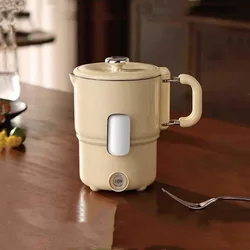 600W Outdoors Folding Electric Kettle 800ml Portable Travel Multifunction Boil Water Kettle 304 Stainless Steel Mini TeaPot 220V