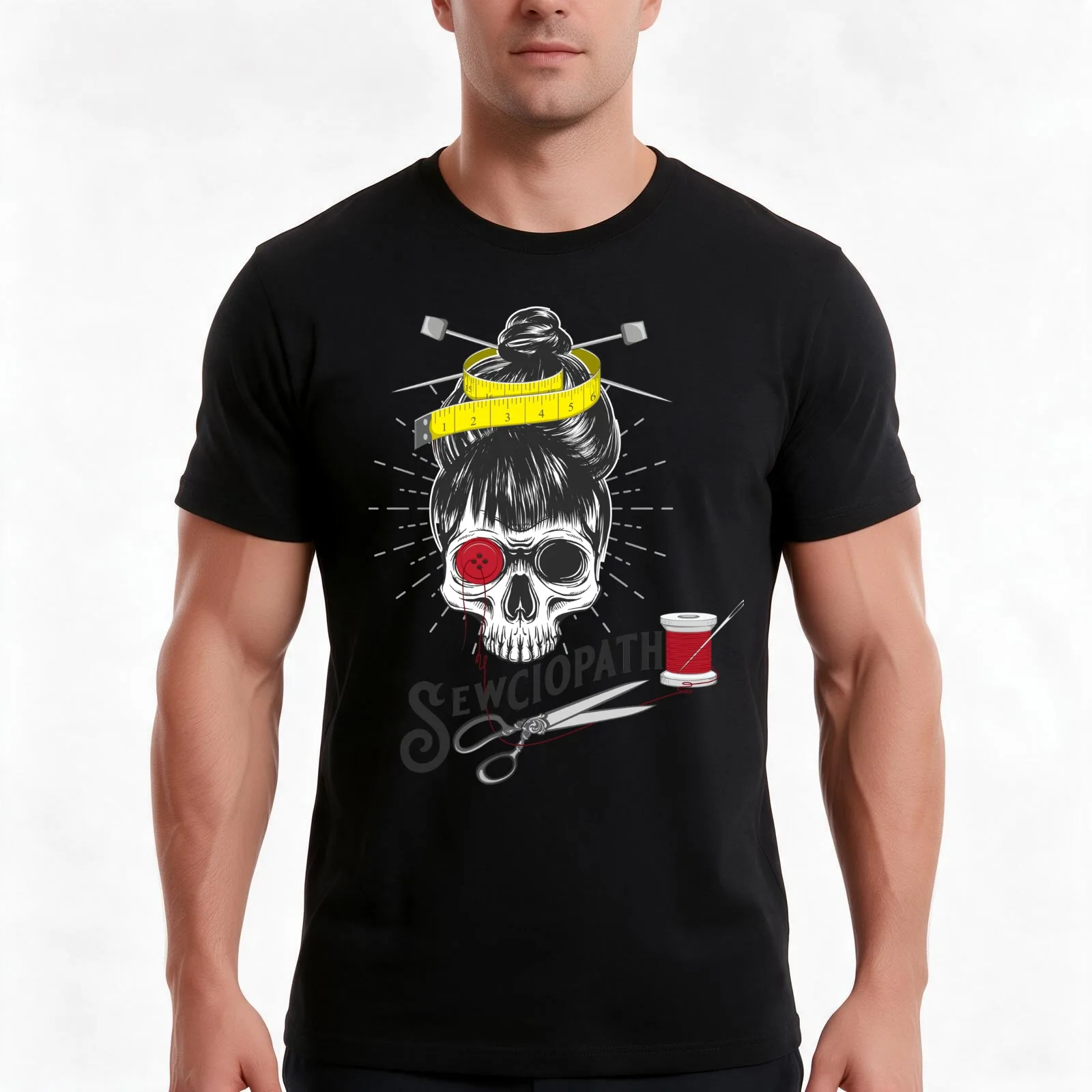 SewCiopath T-Shirt, Summer Casual Cotton Tee, Oversized Streetwear Tops, Vintage Graphic Print, Loose Fit Short Sleeve