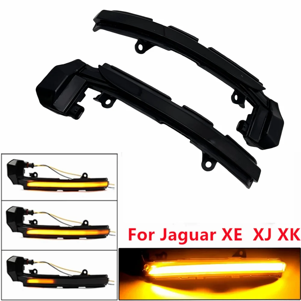 

Dynamic Scroll LED Turn Signal Light Rear Mirror Lamp For Jaguar XE XF XJ F-TYPE XK XKR I-PACE X250 X260 X760 X351 X152 X150