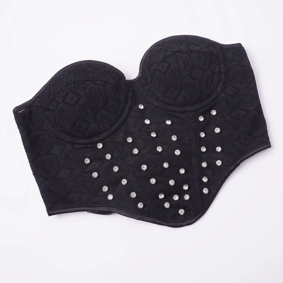 2025 nuevo top de tubo de diamante flash europeo y americano cinturón transpirable almohadilla para el pecho top moldeador sin tirantes para mujer
