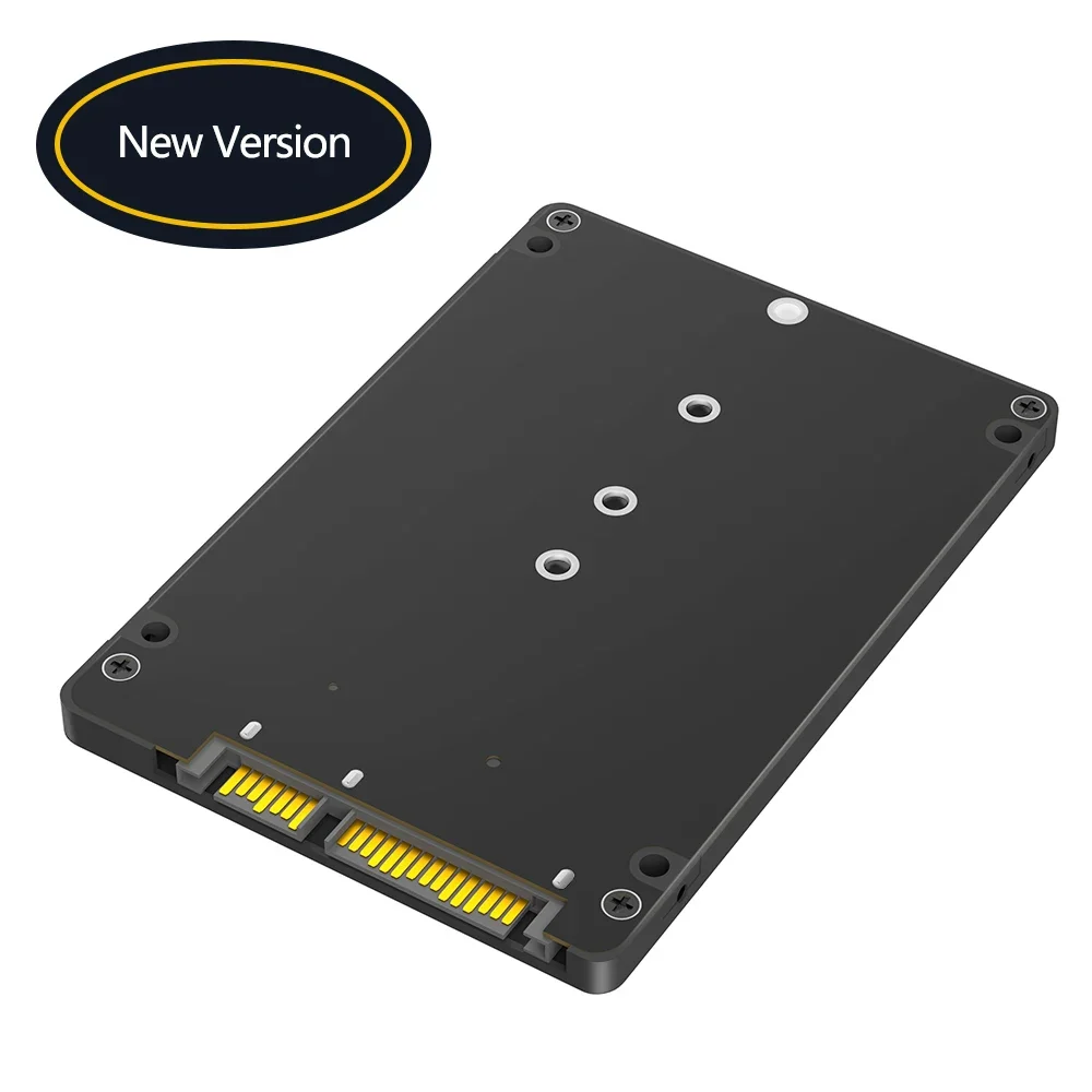M.2  SSD to 2.5 SATA Enclosure, B & M Key SATA  SSD Converter to 2.5 Inch SATA 3.0 Card with 7mm Plastic Case