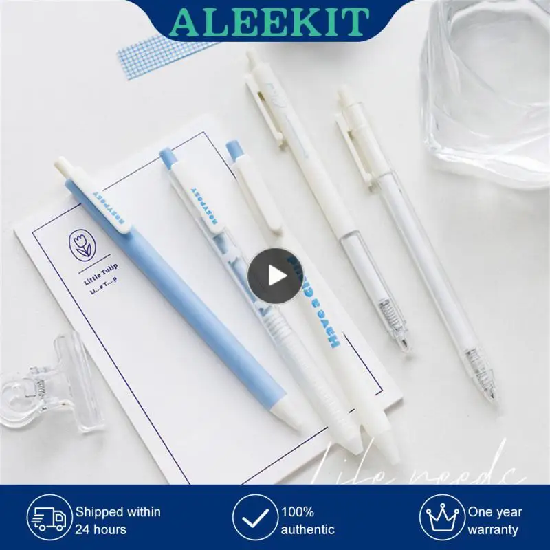 Pressing Gel Pen Set Plastic Fluency In Writing Special For Student Examination Fall-proof Simple Hand Account Pen Press Gel Pen