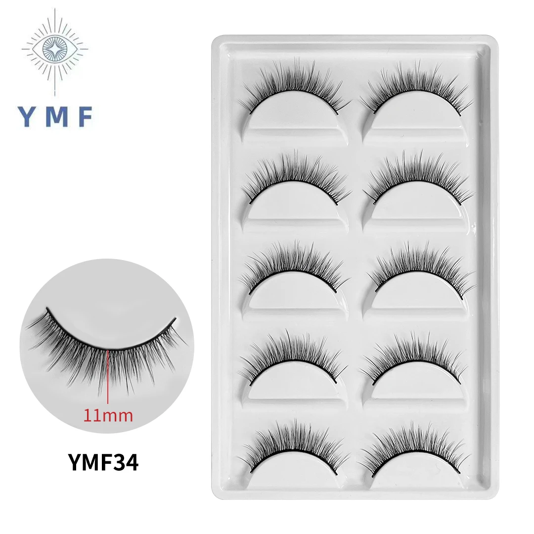 2023 New Natural Slimming Thick False Eyelashes Thick and Three-Dimensional Enlarged Eyes False Eyelashes