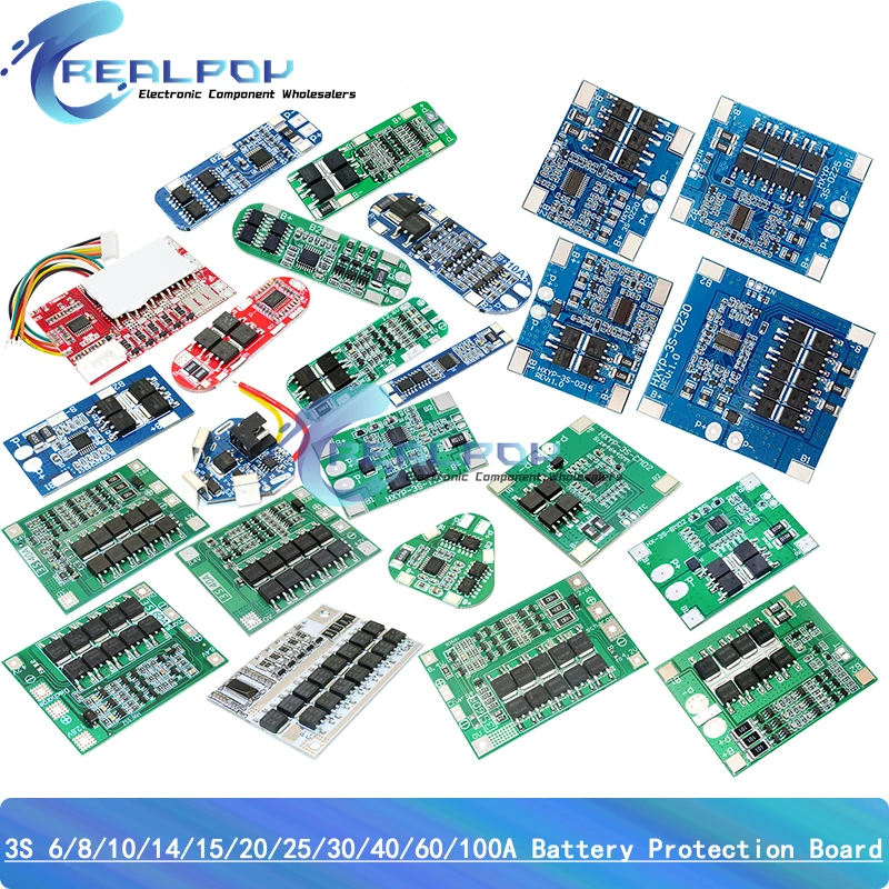 3S 6A 8A 10A 14A 20A 25A 40A 60A Li-ion Lithium Battery 18650 Charger PCB BMS Protection Board For Drill Motor Lipo Cell Module