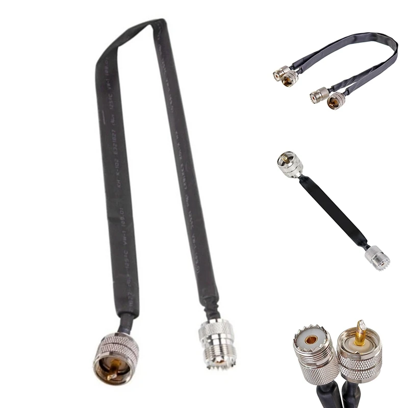 

Window/Door Pass Through Flat RF Coaxial Cable PL295 UHF Male To SO239 UHF Female 50 Ohm RF Coax Pigtail Extension Cord