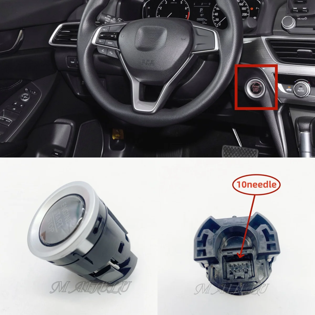 Car start switch ignition button 35881-TBA-A01 for Honda INSPIRE Civic 2016-2023 ENVIX CR-V engine start and stop button