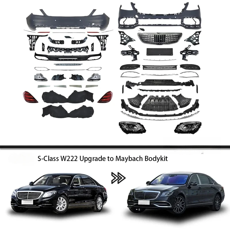

Car Body Kit W222 Modified to S63 S65 S450 Body Kit Sui for S Class W222 2014-2020