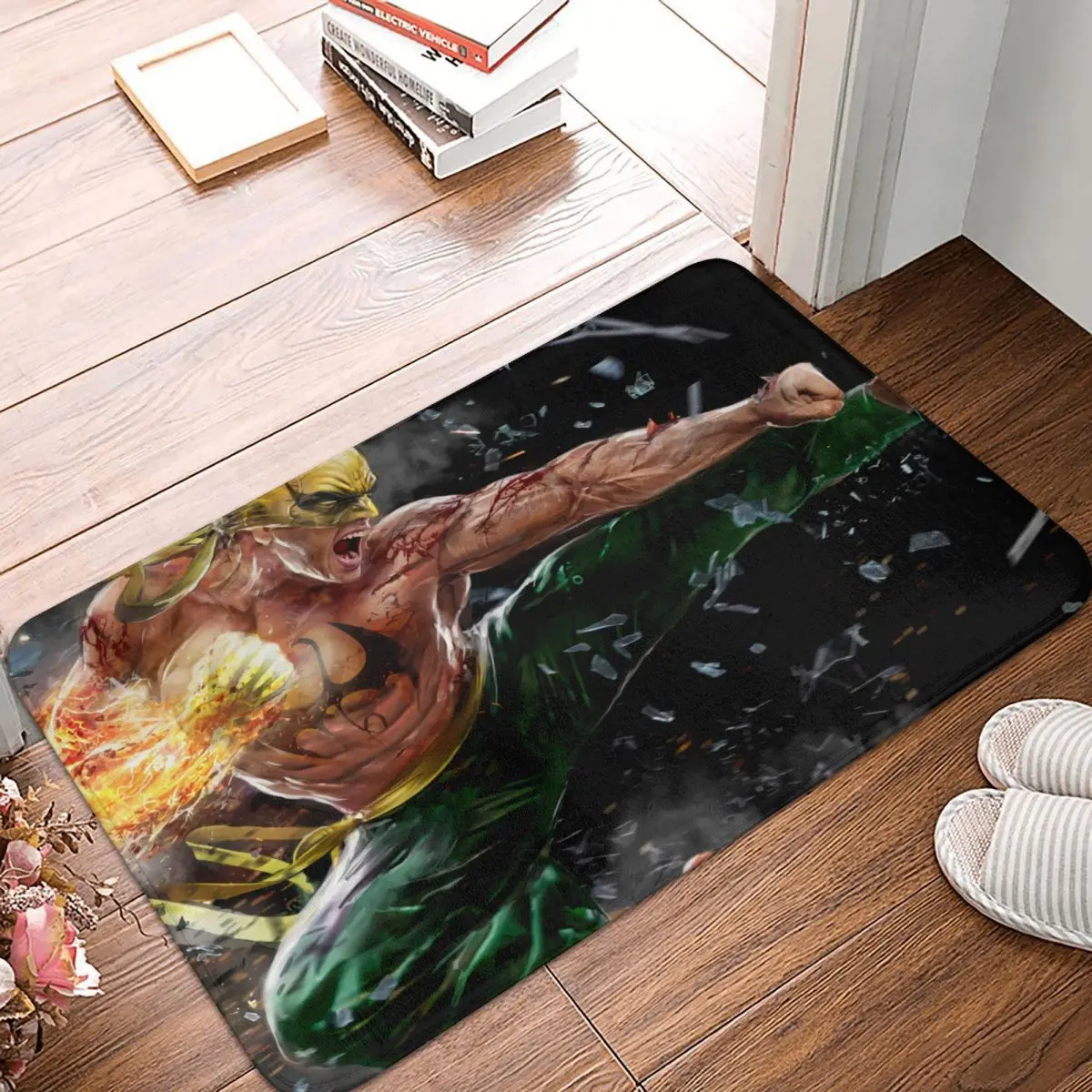 Marvels Iron Fist Non-slip Doormat Kitchen Mat Fight Balcony Carpet Welcome Rug Home Decorative