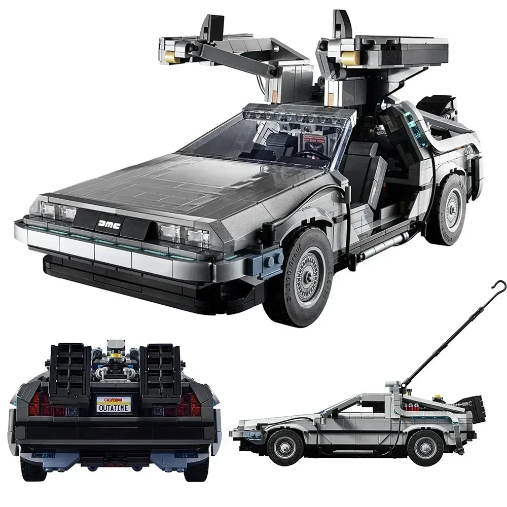 

In Stock Back To The Future Time Machine Compatible 10300 Building Blocks Technical Car Bricks Construct Toys for Children Gifts