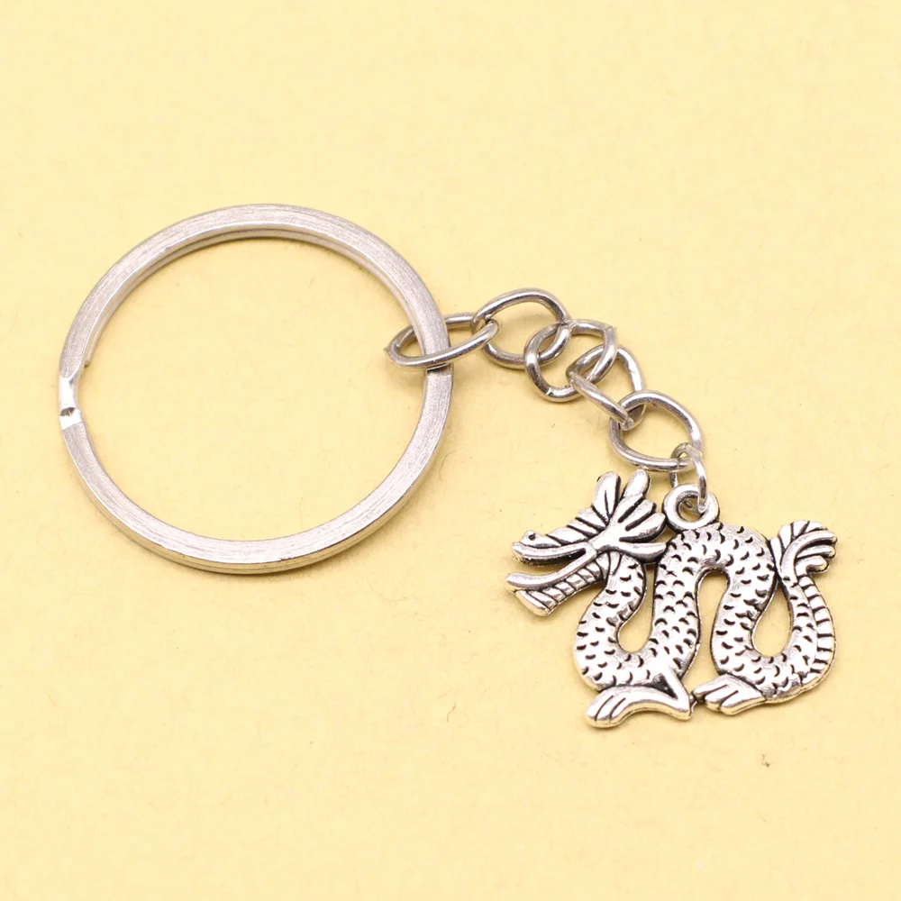 1 Piece Dragon Keychain Accessories Best Friends Jewelry 20x24mm