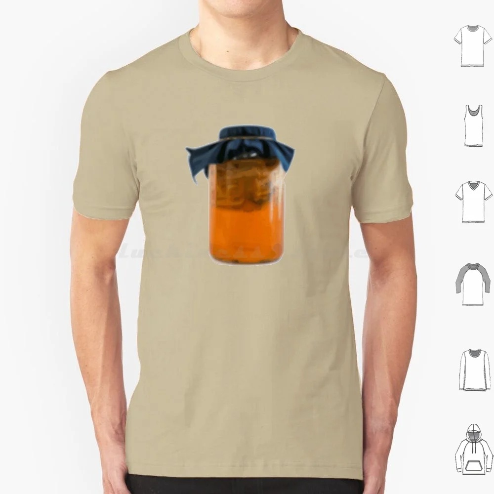 Kombucha Scoby Hotel Malerei Illustration T-Shirt Große Größe 100 % Baumwolle Scoby Kombucha Teebuch Symbiotische Kultur Bakterien
