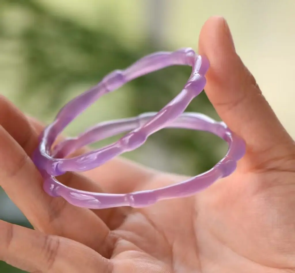 

Новый браслет из халцедонового агата 2026 года, фиолетовый, тонкий, круглый, розовый, из нефрита, для молодых девушек и женщин