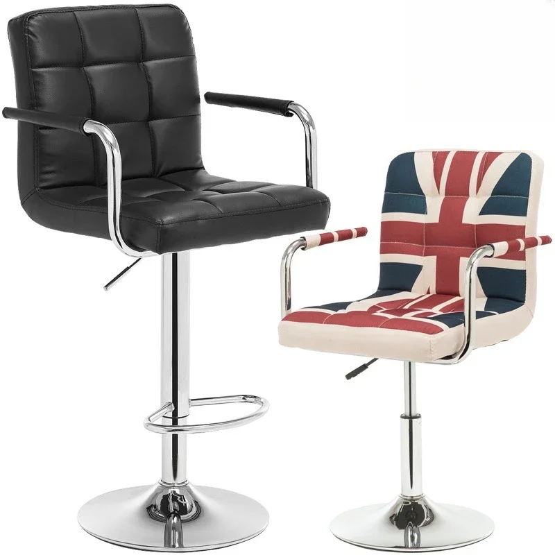 Bar Chair Bar Stool Tall Chair Cashier Stool Bar Stool Lifting Front Desk Back Chair Armrest solid