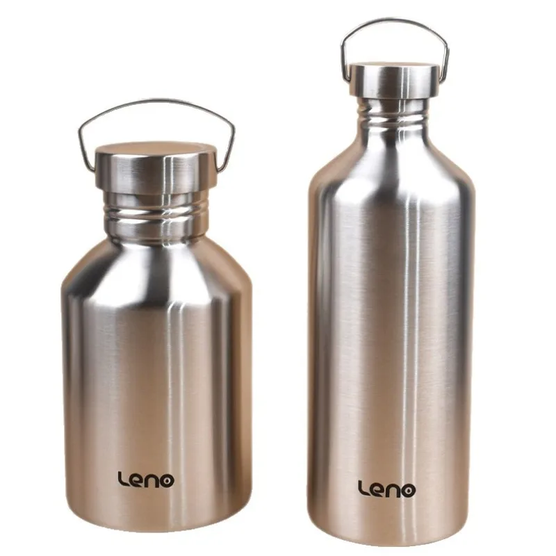 2L Single‑Wall Stainless Steel Sports Water Bottle Portable Large‑Capacity American Wide‑Mouth Outdoor Jug