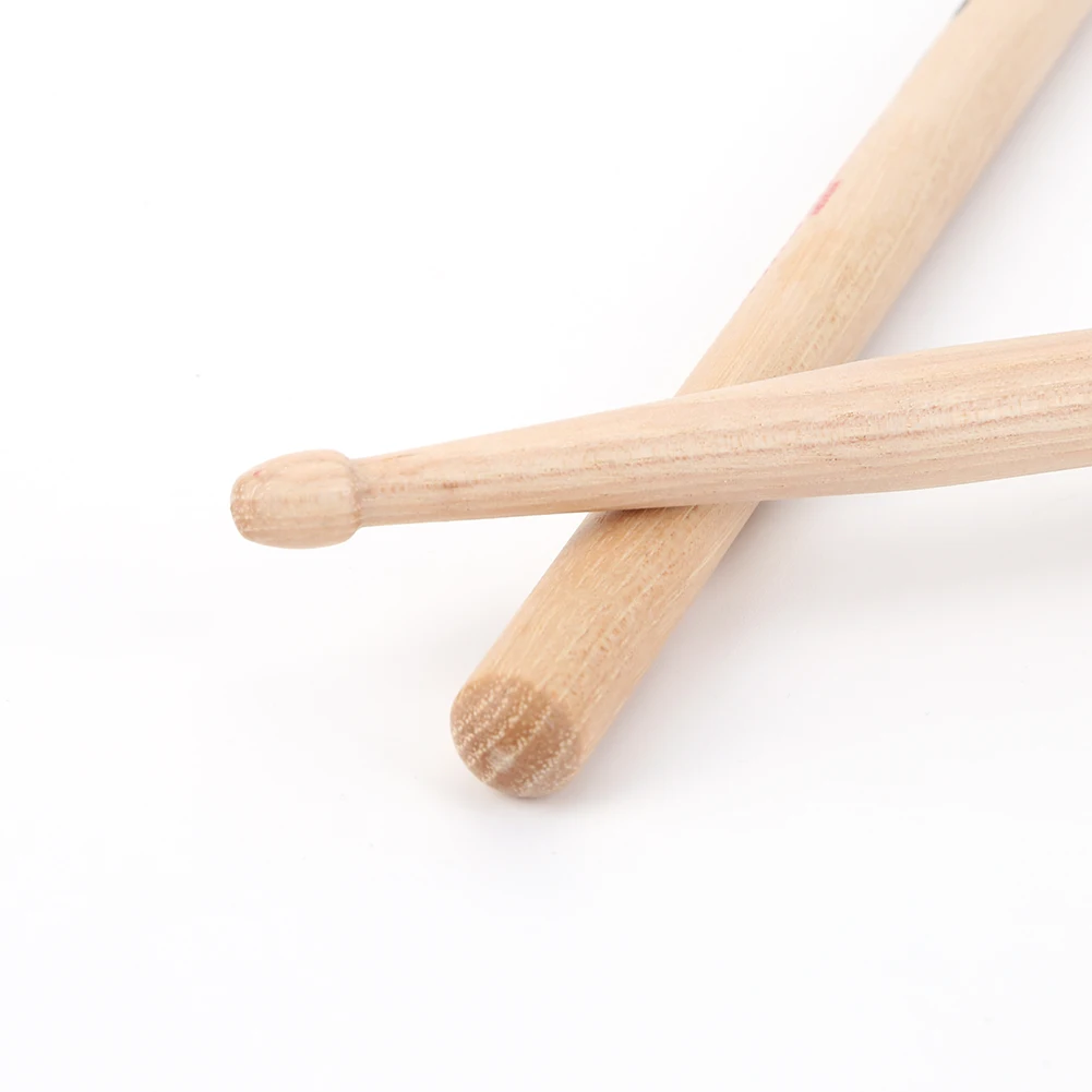 Beginners Drum Sticks Consistent Weight and Pitch Mallets Wood Tip Drumsticks American Hickory Drumsticks Percussion Accessories