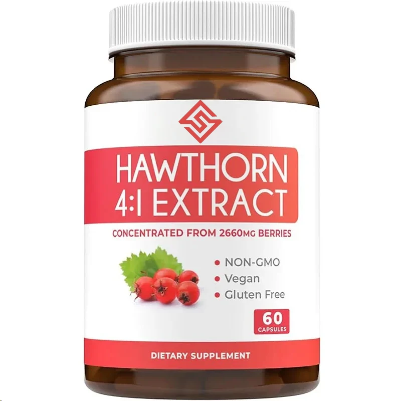 Hawthorn Berry Capsules - Digestive And Heart Supplements - Berry Concentrate - Men And Women -60 Vegetarian Pills